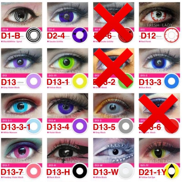 3 x PAIRS Halloween 🎃 UV & Theatrical Lenses - Picture 3 of 7